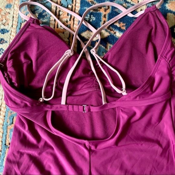 All In Motion Purple Cross Back One Piece - Picture 3 of 7
